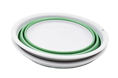 SAMMART 5.5L Collapsible Tub - Foldable Dish Tub - Portable Washing Basin - Space Saving Plastic Washtub