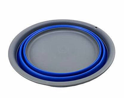 SAMMART 7.5L Collapsible Tub - Foldable Dish Tub - Portable Washing Basin - Space Saving Plastic Washtub