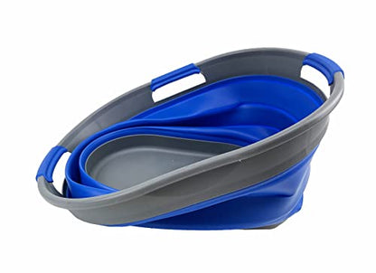 SAMMART 25L Collapsible Plastic Laundry Basket - Foldable Pop Up Storage Container/Organizer - Portable Washing Tub - Space Saving Hamper/Basket