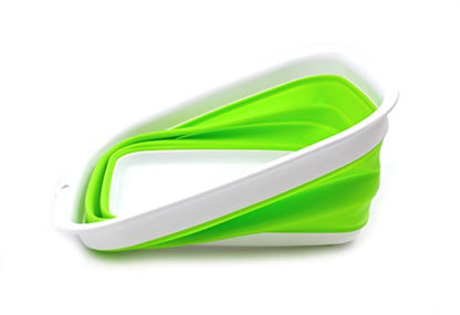 SAMMART Set of 2-7.7L Collapsible Tub - Foldable Dish Tub - Portable Washing Basin - Space Saving Plastic Washtub