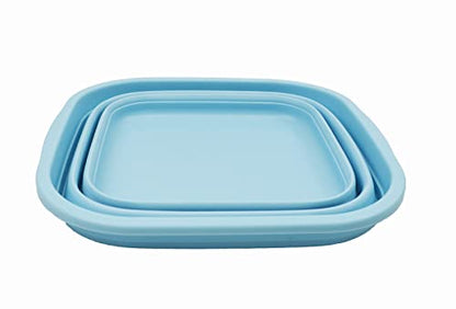 SAMMART 5.5L Collapsible Tub - Foldable Dish Tub - Portable Washing Basin - Space Saving Plastic Washtub