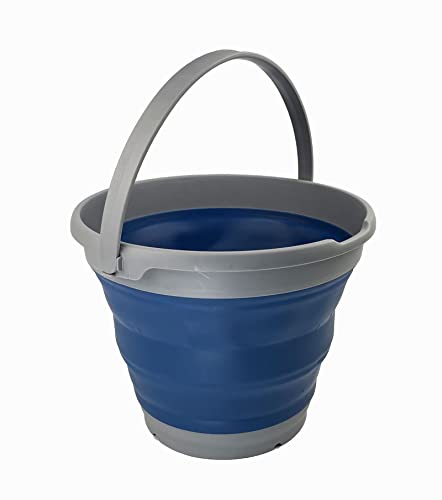 SAMMART 8L Collapsible Basket with Handle - Portable Outdoor Picnic Basket/Crater - Foldable Shopping Bag - Space Saving Storage Container