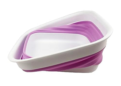 SAMMART 8L Collapsible Tub - Foldable Dish Tub - Portable Washing Basin - Space Saving Plastic Washtub