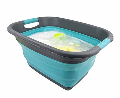 SAMMART 25L Collapsible Laundry Basket/Tub - Foldable Storage Container/Organizer, Water Capacity: 20L