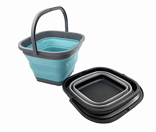 SAMMART 10L Collapsible Rectangular Handy Basket/Bucket