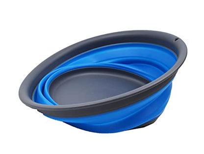 SAMMART 5.5L Collapsible Tub - Foldable Dish Tub - Portable Washing Basin - Space Saving Plastic Washtub