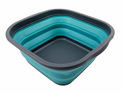 SAMMART 5.5L Collapsible Tub - Foldable Dish Tub - Portable Washing Basin - Space Saving Plastic Washtub