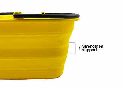 SAMMART 12L Collapsible Tub with Handle - Portable Outdoor Picnic Basket/Crater - Foldable Shopping Bag - Space Saving Storage Container