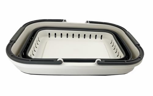 SAMMART 26L Collapsible Plastic Laundry Basket with Handle-Foldable Pop Up Storage Basket with handle