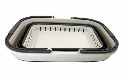 SAMMART 26L Collapsible Plastic Laundry Basket with Handle-Foldable Pop Up Storage Basket with handle