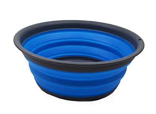SAMMART 5.5L Collapsible Tub - Foldable Dish Tub - Portable Washing Basin - Space Saving Plastic Washtub