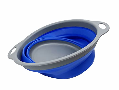 SAMMART 2.6L Collapsible Tub - Foldable Dish Tub - Portable Washing Basin - Space Saving Plastic Washtub