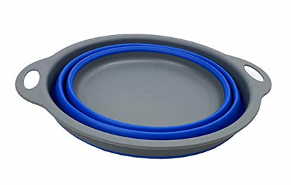 SAMMART 2.6L Collapsible Tub - Foldable Dish Tub - Portable Washing Basin - Space Saving Plastic Washtub