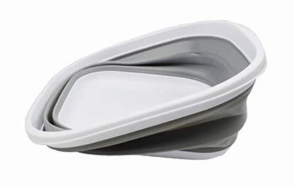 SAMMART 2 pcs Collapsible Tub Set (5.5L + 10L)-Dishpan-Foldable Washing Basin-Portable Dish Washing Tub-Space Saving Kitchen Storage Tray