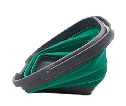 SAMMART 10L Set of 2 Collapsible Plastic Rectangular Handy Basket/Bucket