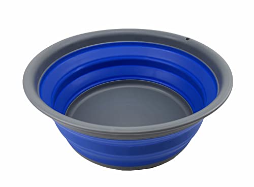 SAMMART 7.5L Collapsible Tub - Foldable Dish Tub - Portable Washing Basin - Space Saving Plastic Washtub