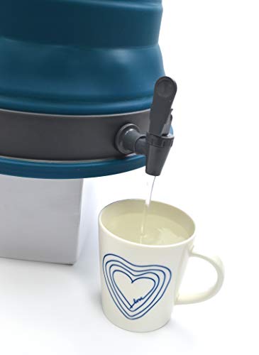 SAMMART 12.5L Portable Water Carrier,Collapsible Water Container, Emergency Cube Water Carrier, Outdoor Water Storage for Camping Hiking Climbing Backpacking (Deep Blue (Set of 2))