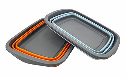 SAMMART New 10L Collapsible Tub-Foldable Dish Tub-Portable Washing Basin-Space Saving Plastic Washtub