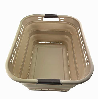 SAMMART 42L Collapsible Plastic Laundry Basket - Foldable Pop Up Storage Container/Organizer - Portable Washing Tub - Space Saving Hamper/Basket