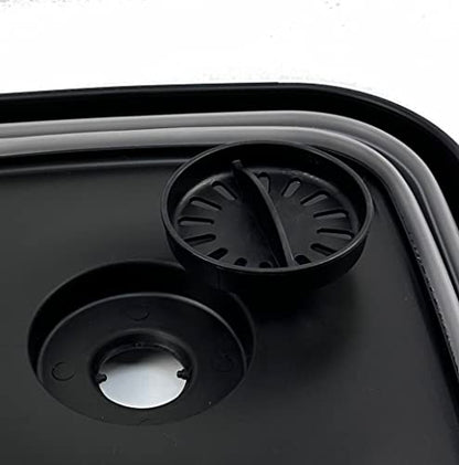 SAMMART 10L (2.64 Gallon) Collapsible Dishpan with Draining Plug - Foldable Washing Basin - Portable Dish Washing Tub - Space Saving Kitchen Storage Tray