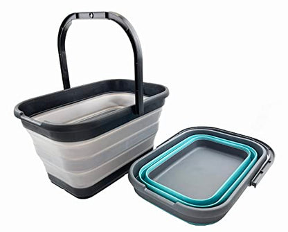 SAMMART 12L Collapsible Rectangular Handy Basket/Bucket
