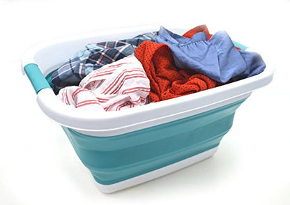 SAMMART Collapsible Laundry Basket - Foldable Storage Container/Organizer - Portable Washing Bin/Tub - Space Saving Hamper - Car Trunk Storage Box