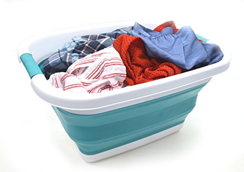 SAMMART 25L Collapsible Laundry Basket/Tub - Foldable Storage Container/Organizer, Water Capacity: 20L