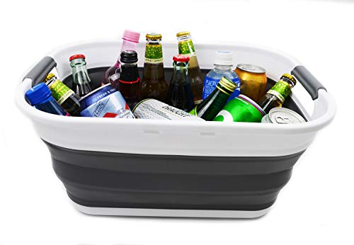 SAMMART 17.5L Collapsible/Foldable/Pop Up/Portable Washing Tub, Water Capacity 13.5L