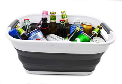 SAMMART 17.5L Collapsible/Foldable/Pop Up/Portable Washing Tub, Water Capacity 13.5L