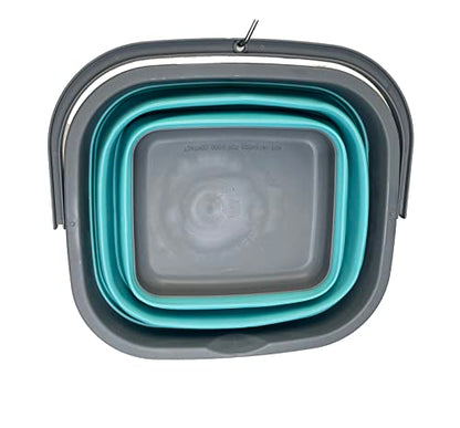 SAMMART 10L Collapsible Rectangular Handy Basket/Bucket