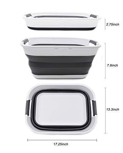 SAMMART 17.5L Collapsible/Foldable/Pop Up/Portable Washing Tub, Water Capacity 13.5L