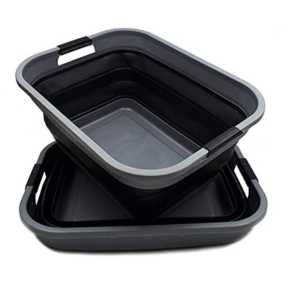 SAMMART 41L Collapsible Plastic Laundry Basket - Foldable Pop Up Storage Container/Organizer - Space Saving Hamper/Basket, Water capacity: 32L