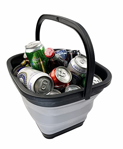 SAMMART 10L Collapsible Rectangular Handy Basket/Bucket
