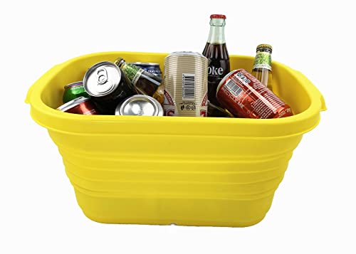 SAMMART 13L Collapsible Tub - Portable Outdoor Picnic Basket - Space Saving Storage Container