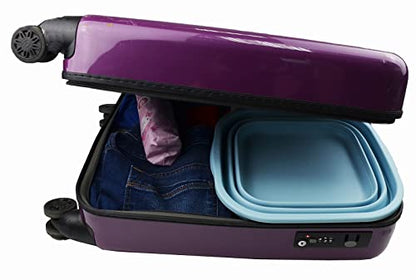 SAMMART 5.5L Collapsible Tub - Foldable Dish Tub - Portable Washing Basin - Space Saving Plastic Washtub