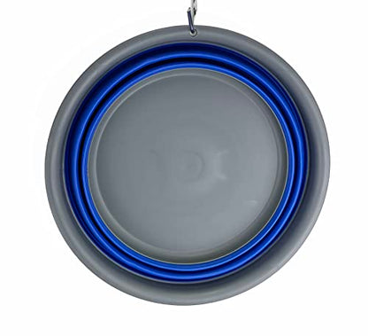 SAMMART 7.5L Collapsible Tub - Foldable Dish Tub - Portable Washing Basin - Space Saving Plastic Washtub