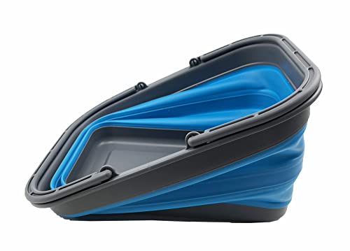 New SAMMART 12L Collapsible Tub with Handle - Portable Outdoor Picnic Basket/Crater - Foldable Shopping Bag - Space Saving Storage Container