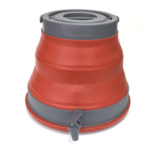 SAMMART 12.5L Portable Water Carrier,Collapsible Water Container, Emergency Cube Water Carrier, Outdoor Water Storage for Camping Hiking Climbing Backpacking (Red (Set of 2))