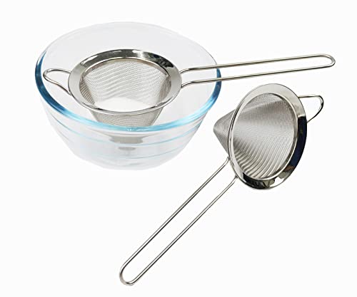 Stainless Steel Mesh Strainer with Straight Handle - Conical Sieve Strainer