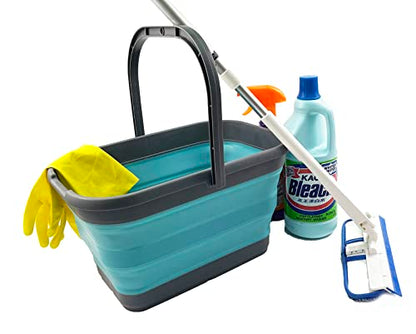 SAMMART 12L Collapsible Rectangular Handy Basket/Bucket