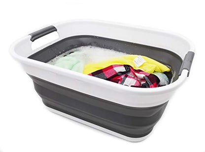 SAMMART Small Collapsible/Foldable/Pop Up/Portable Washing Tub, Water Capacity 13.5L/3.5 Gallon