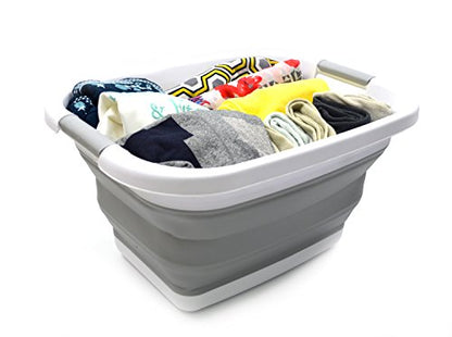 SAMMART COMBO 001 Collapsible Laundry Basket & Dish Drainer & Bucket - Perfect Outdoor & Picnic - Space Saving Storage Container