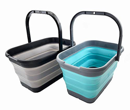 SAMMART 12L Collapsible Rectangular Handy Basket/Bucket