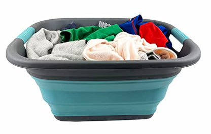 SAMMART 25L Collapsible Laundry Basket/Tub - Foldable Storage Container/Organizer, Water Capacity: 20L