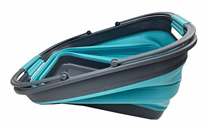 SAMMART 29L Collapsible Tub with Handle - Portable Outdoor Picnic Basket/Crater - Foldable Shopping Bag - Space Saving Storage Container