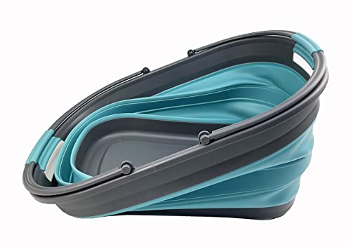 SAMMART 38L Collapsible Plastic Laundry Basket - Foldable Storage Container/Organizer - Portable Washing Tub - Space Saving Laundry Hamper