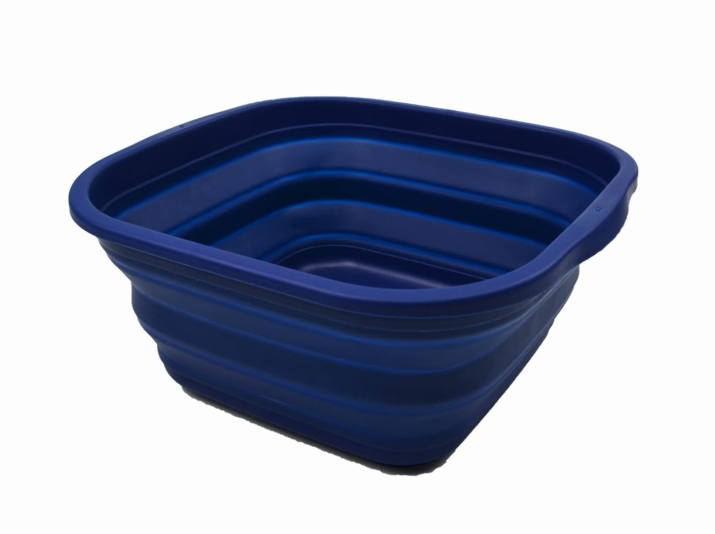 SAMMART 5.5L Collapsible Tub - Foldable Dish Tub - Portable Washing Basin - Space Saving Plastic Washtub (Royal Blue)