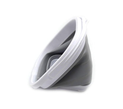 SAMMART Set of 3-2.6L Super Mini Sqare Collapsible Plastic Bucket - Foldable Square Tub - Portable Fishing Water Pail - Space Saving Outdoor Waterpot (3)